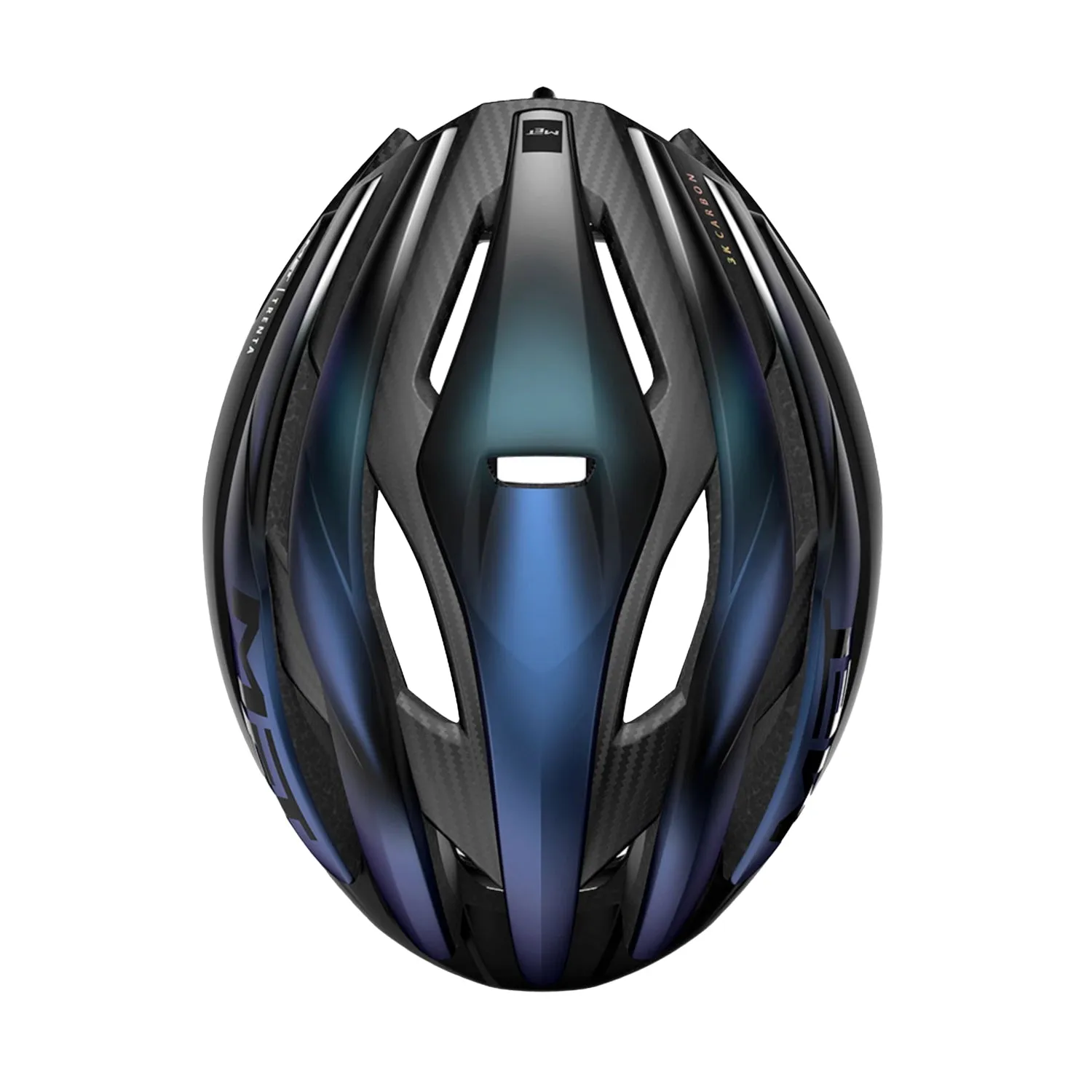 MET Trenta 3K Carbon MIPS Cycling Helmet - Blue Iridiscent