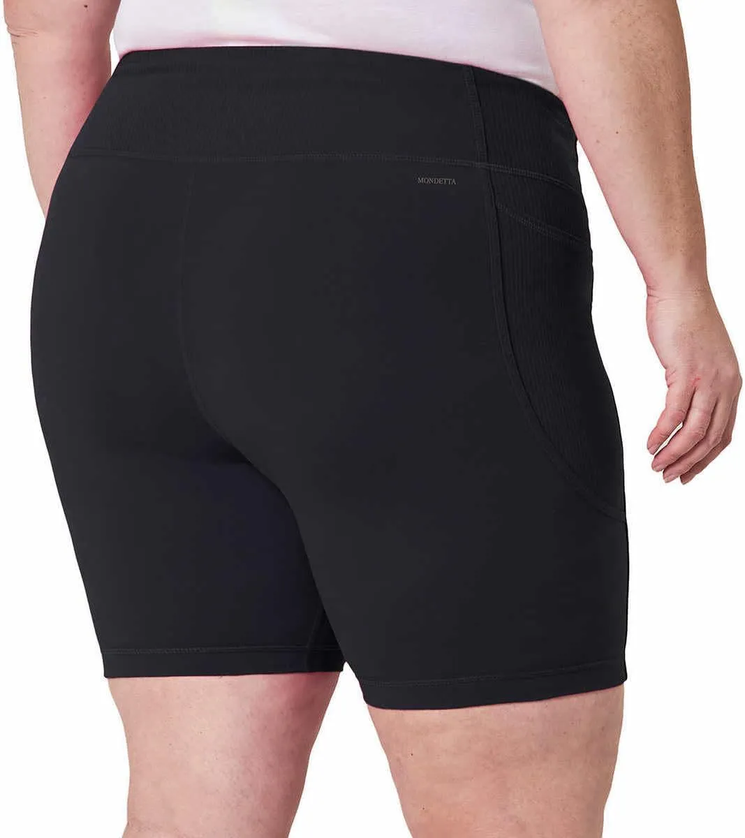 Mondetta Womens Active Midweight Ribbed Bike Short