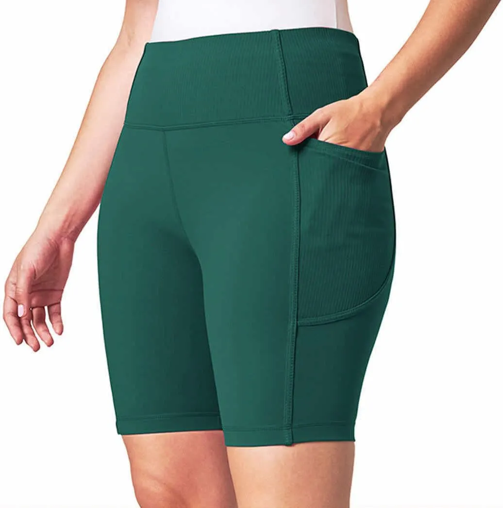 Mondetta Womens Active Midweight Ribbed Bike Short