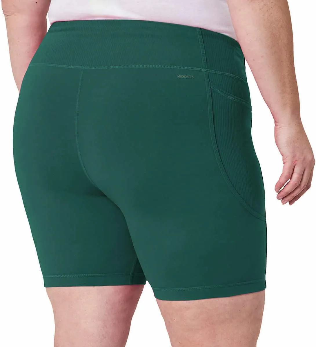 Mondetta Womens Active Midweight Ribbed Bike Short