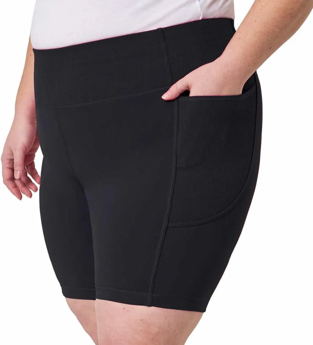Mondetta Womens Active Midweight Ribbed Bike Short
