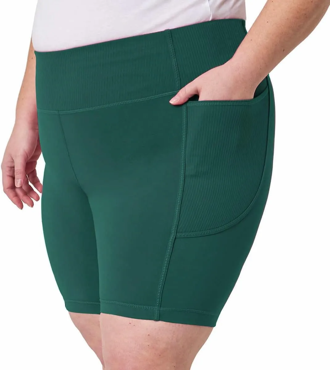 Mondetta Womens Active Midweight Ribbed Bike Short
