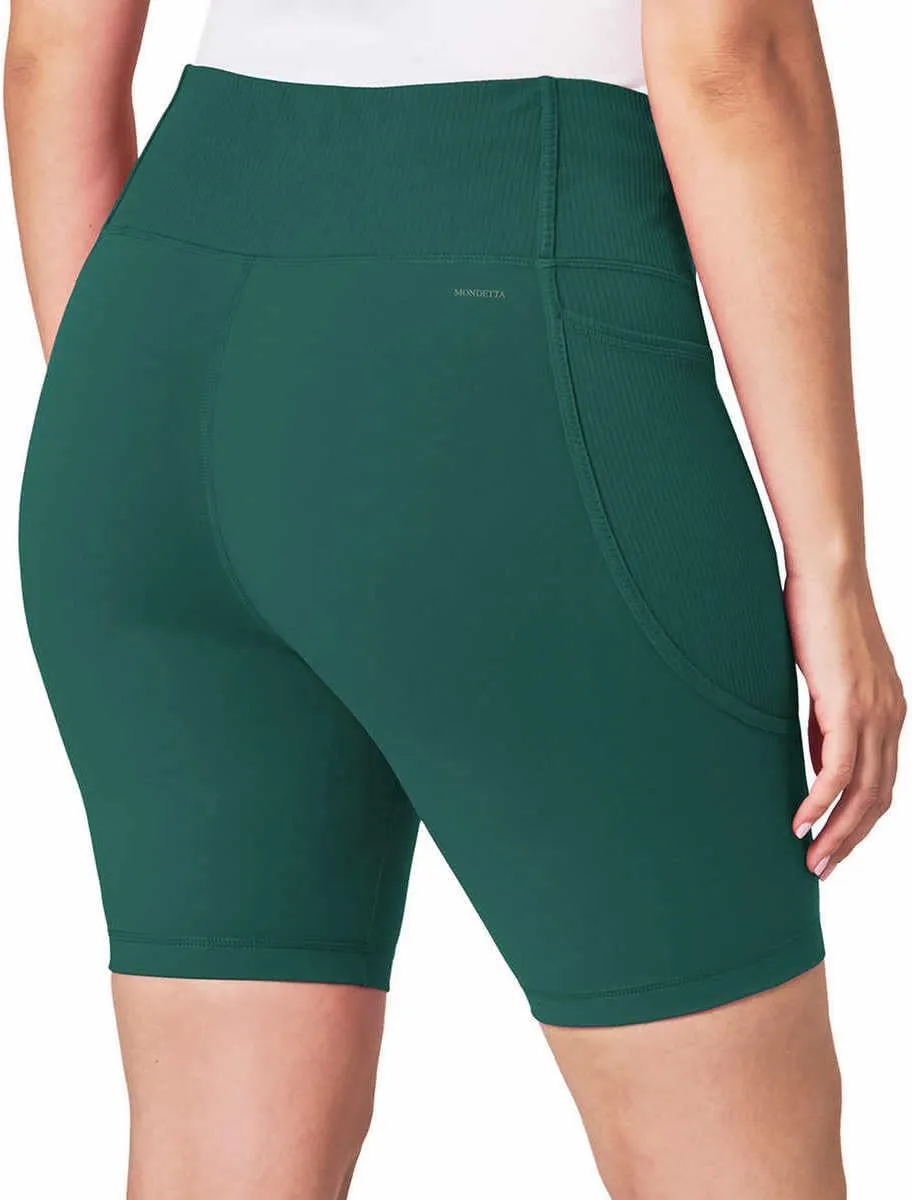 Mondetta Womens Active Midweight Ribbed Bike Short