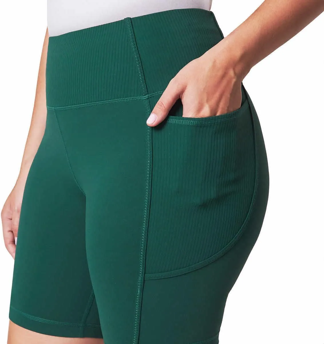 Mondetta Womens Active Midweight Ribbed Bike Short