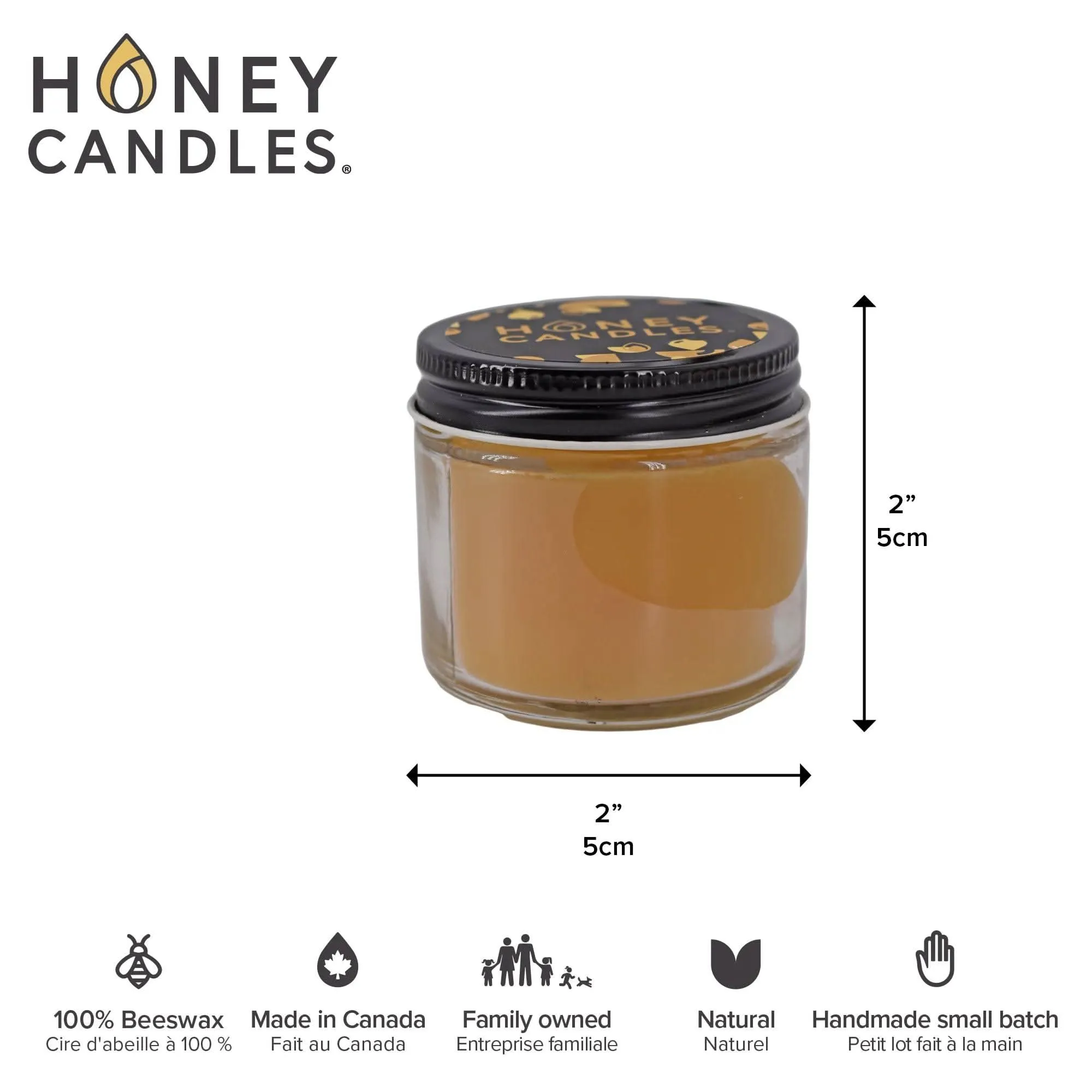 Natural Beeswax Candle Jar