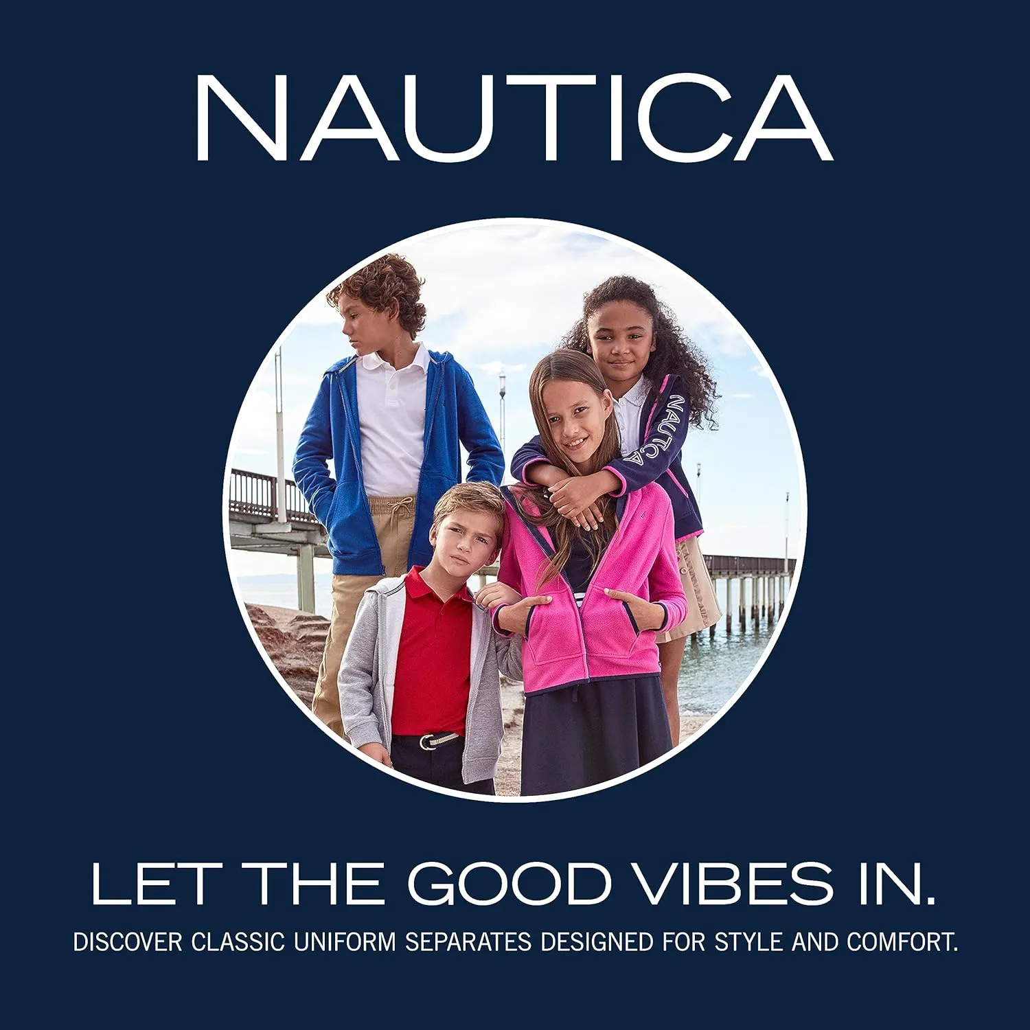 Nautica Junior's Uniform Short Sleeve Performance Polo