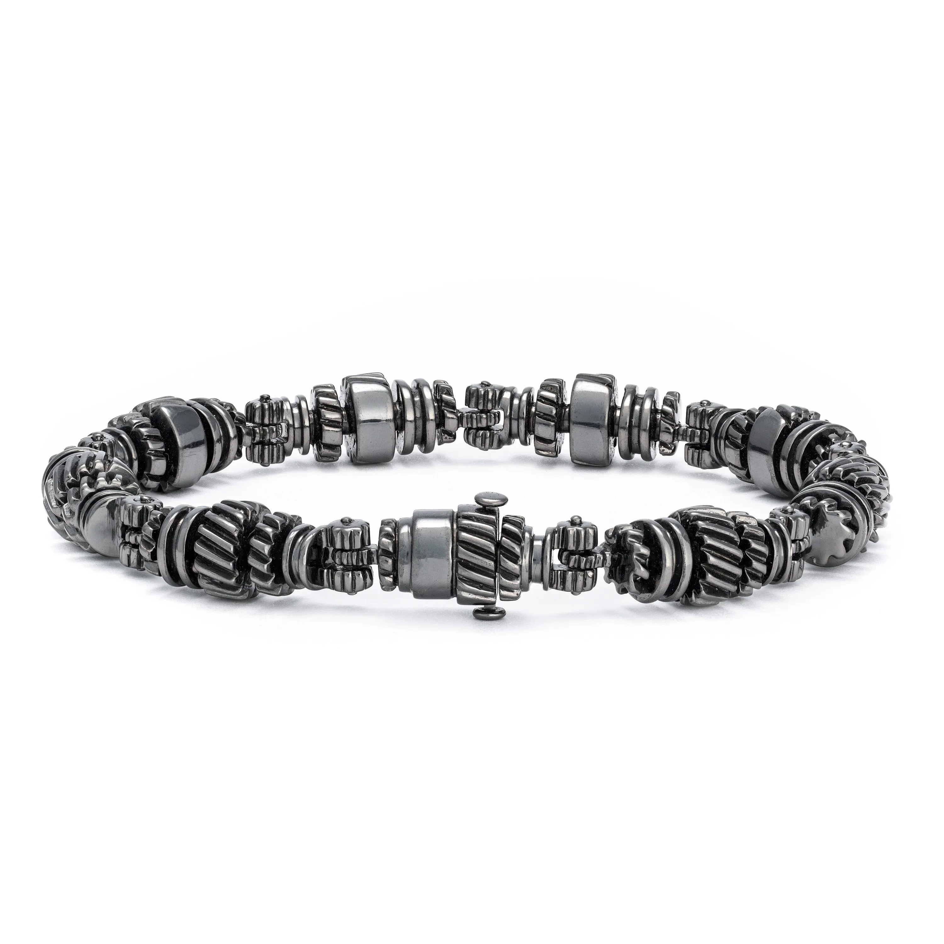 NB105 Noble Gear Mechanism in Black Platinum on Solid Silver