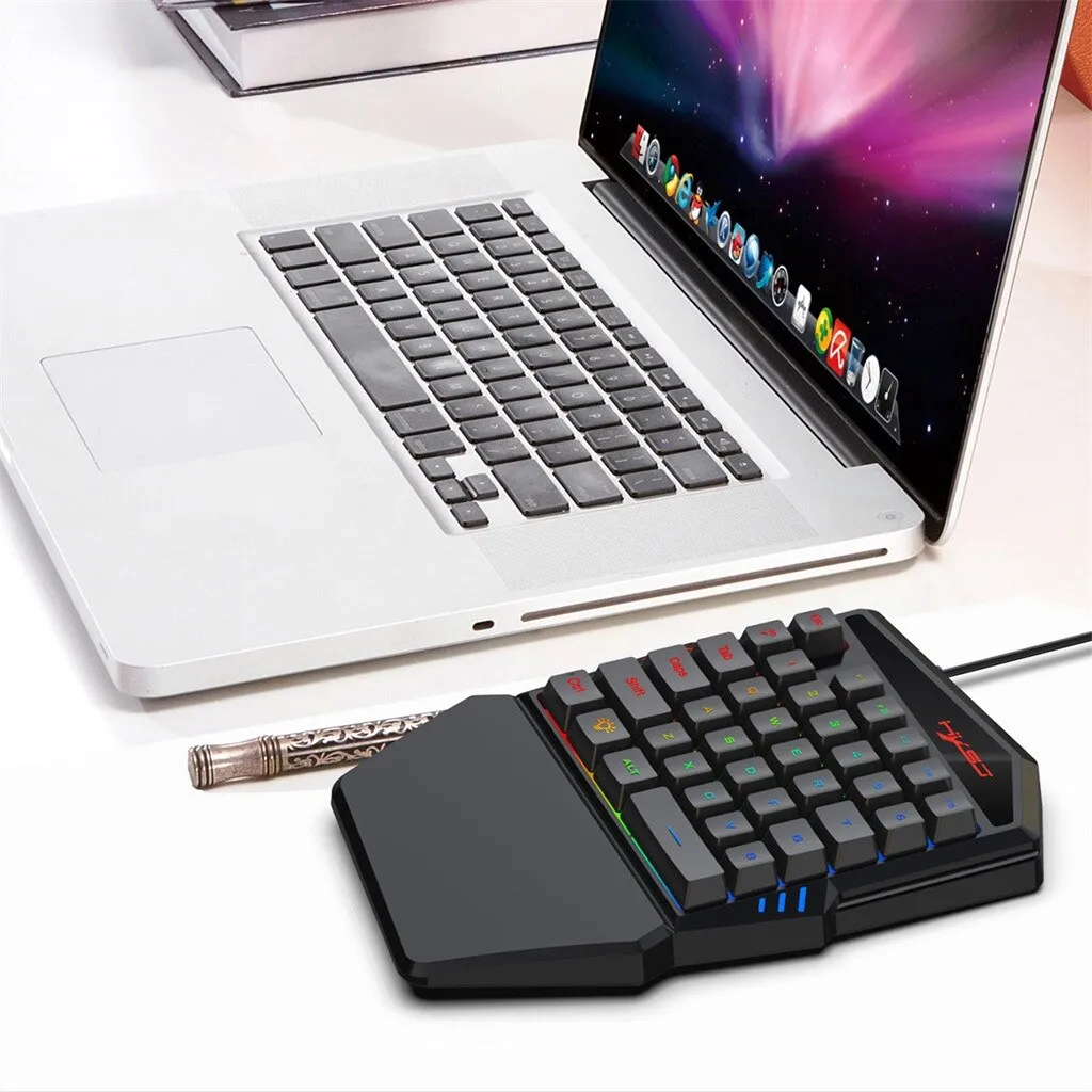Ninja Dragons M86 Multicolor One Handed Professional Gaming Keyboard and Mouse Set