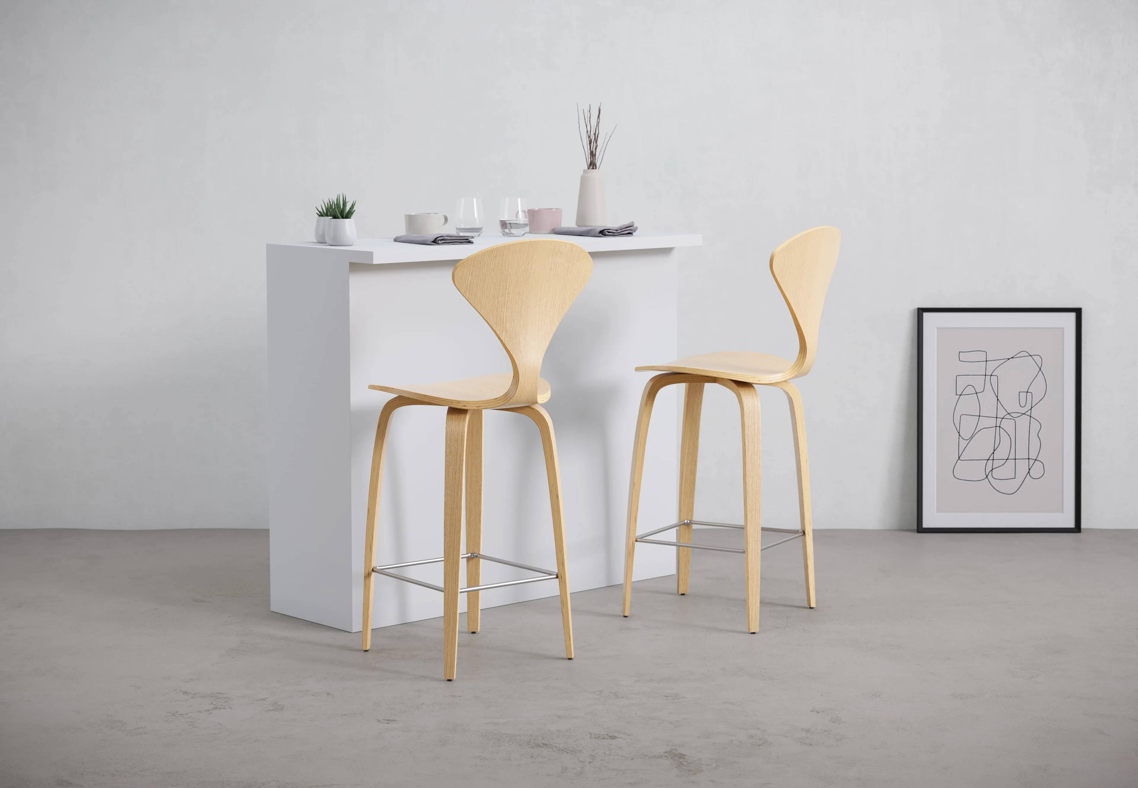 Norman - Norman Counter Stool, Oak, 25.5" Seat Height
