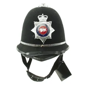 Original British Unissued Rose Top Police Bobby Helmet from the Surrey Constabulary in size 59 - c. 1990