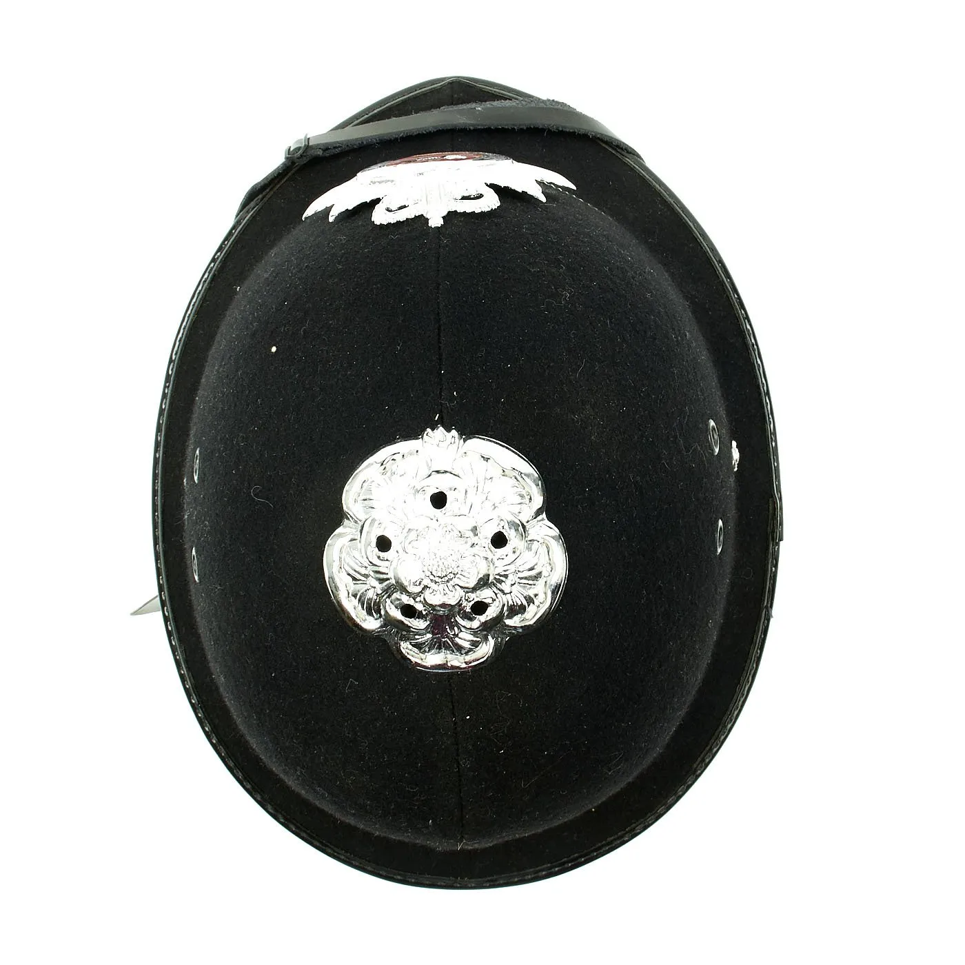 Original British Unissued Rose Top Police Bobby Helmet from the Surrey Constabulary in size 59 - c. 1990