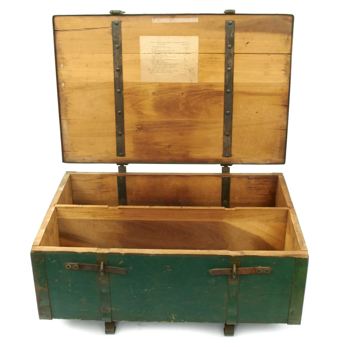 Original British Wooden Supply Chest with Iron Fittings for Pack Artillery No.2 - c.1880-1915