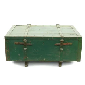 Original British Wooden Supply Chest with Iron Fittings for Pack Artillery No.2 - c.1880-1915