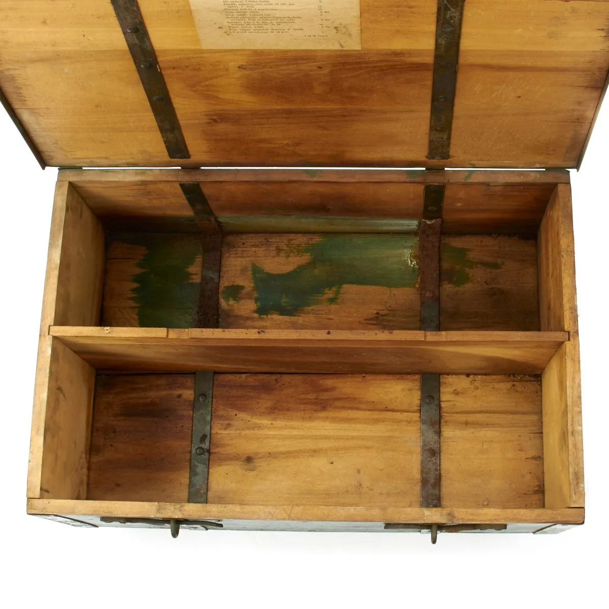 Original British Wooden Supply Chest with Iron Fittings for Pack Artillery No.2 - c.1880-1915