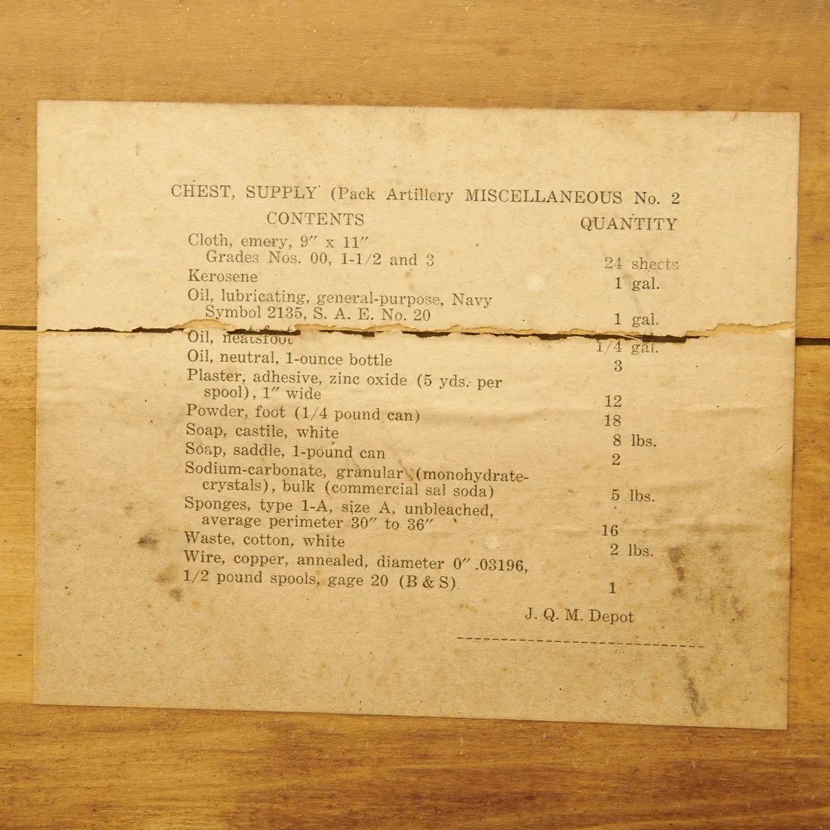 Original British Wooden Supply Chest with Iron Fittings for Pack Artillery No.2 - c.1880-1915