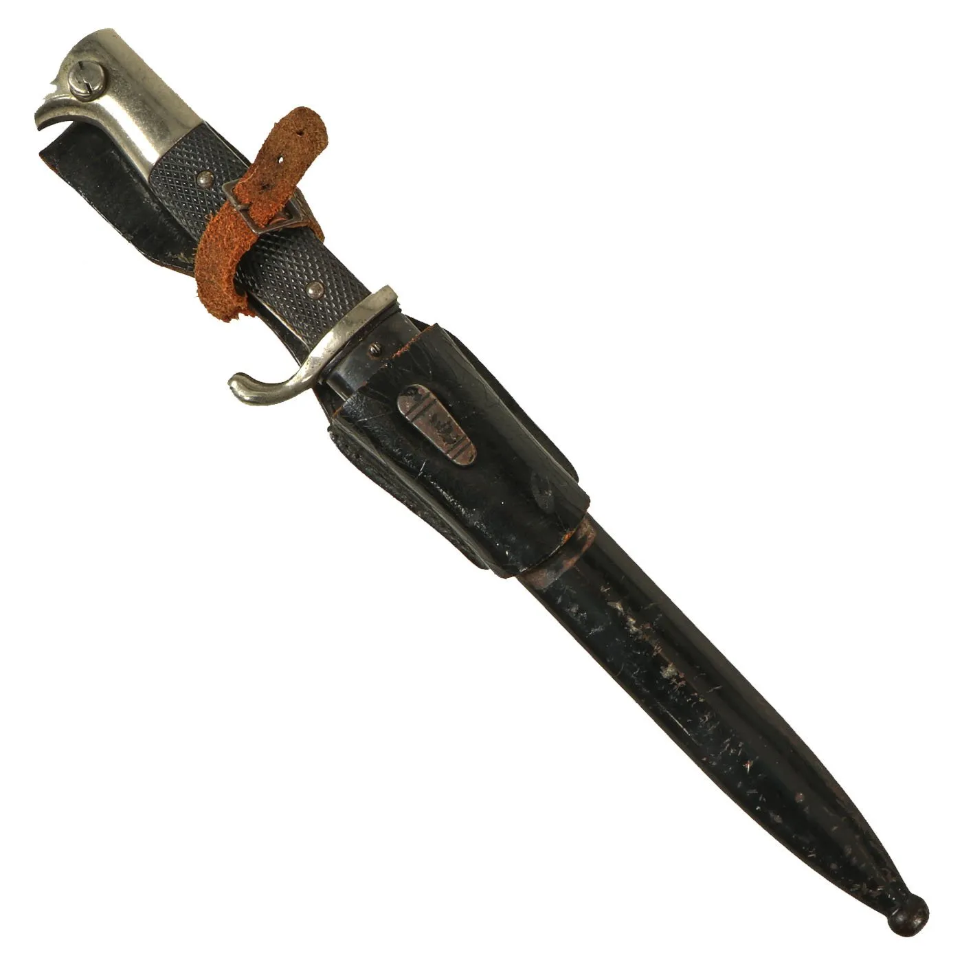 Original German WWII Heer Etched Short 98k Dress Bayonet made in Solingen with Scabbard & Frog