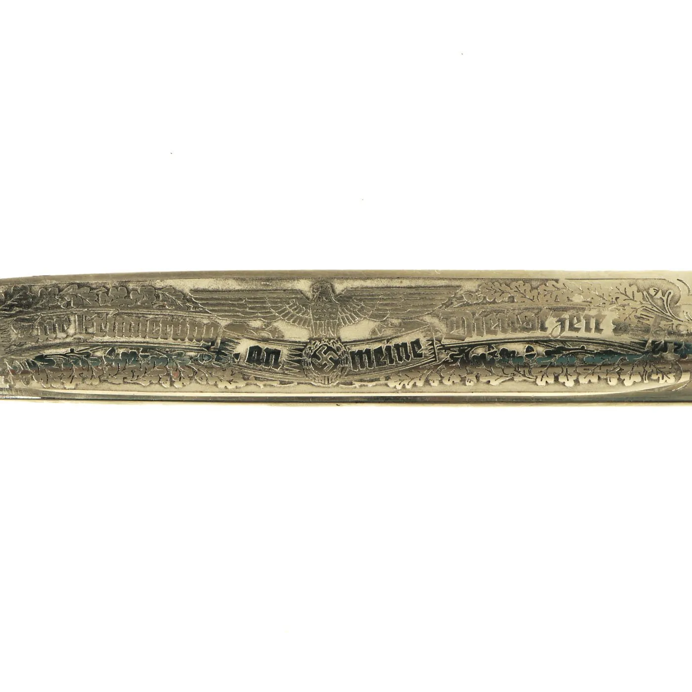 Original German WWII Heer Etched Short 98k Dress Bayonet made in Solingen with Scabbard & Frog
