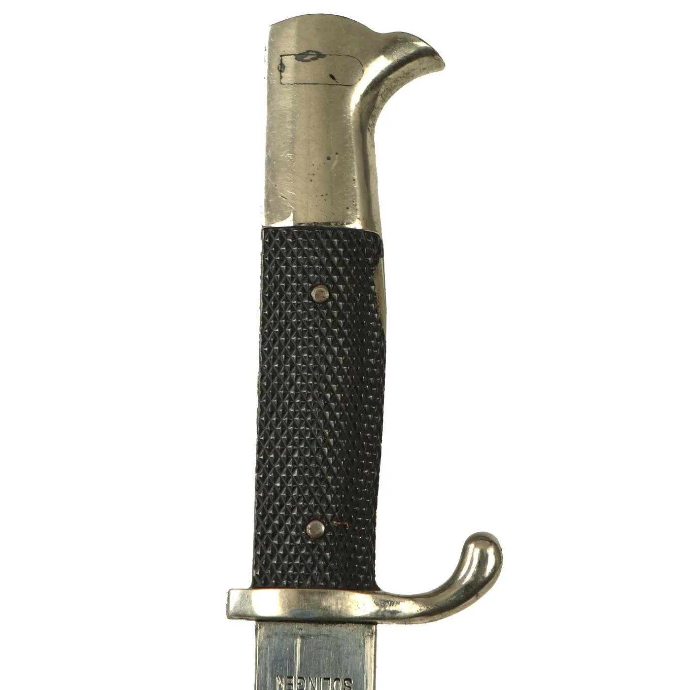 Original German WWII Heer Etched Short 98k Dress Bayonet made in Solingen with Scabbard & Frog