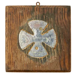 Original Imperial German WWI L-32 Zeppelin Mounted Souvenir Piece - Snails Hall Farm Billericay
