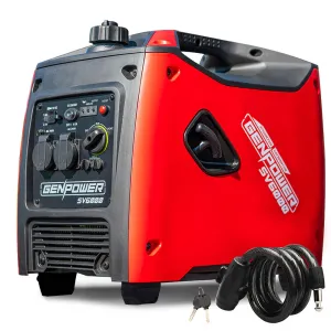 Quiet 3.5kW Portable Inverter Generator, Pure Sine Wave, Genpower