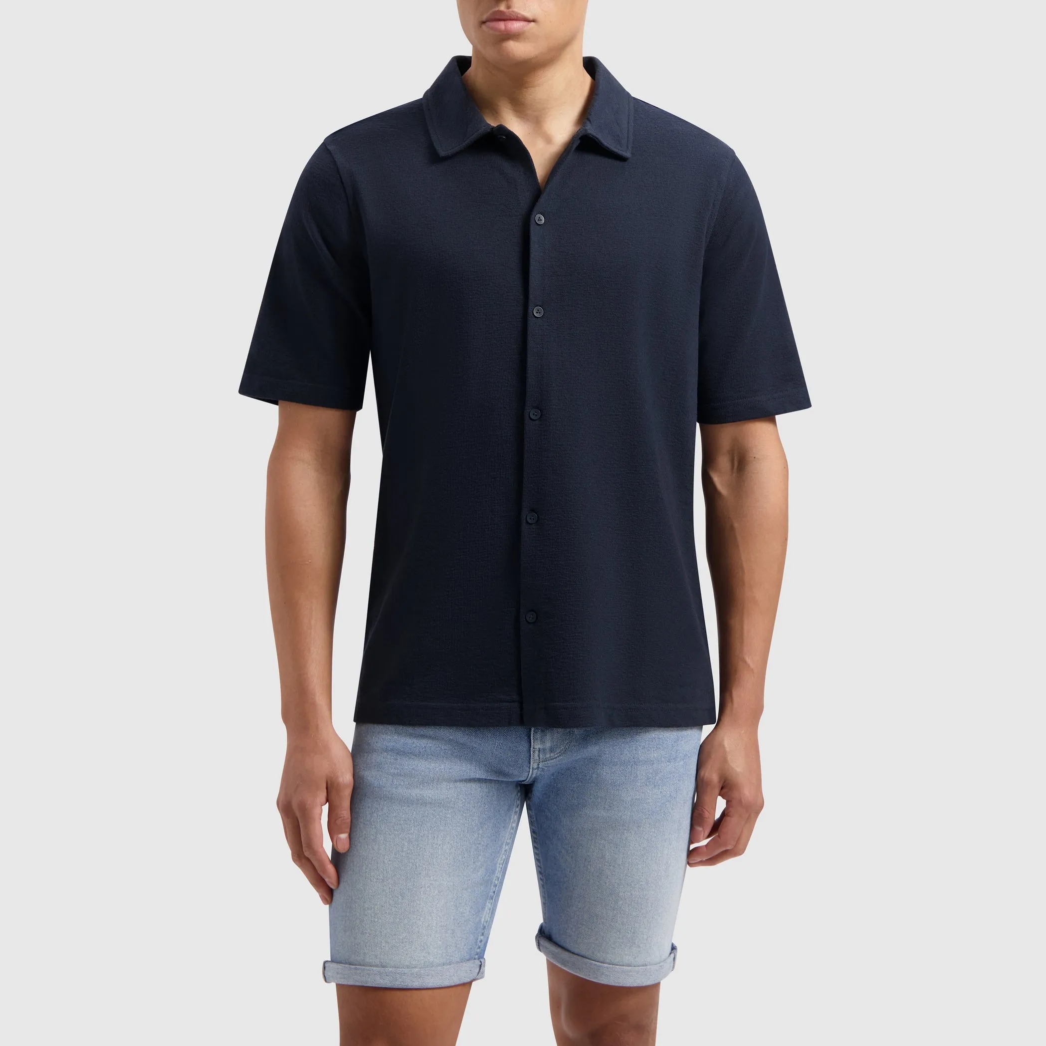 Short Sleeve Jersey Shirt | Navy
