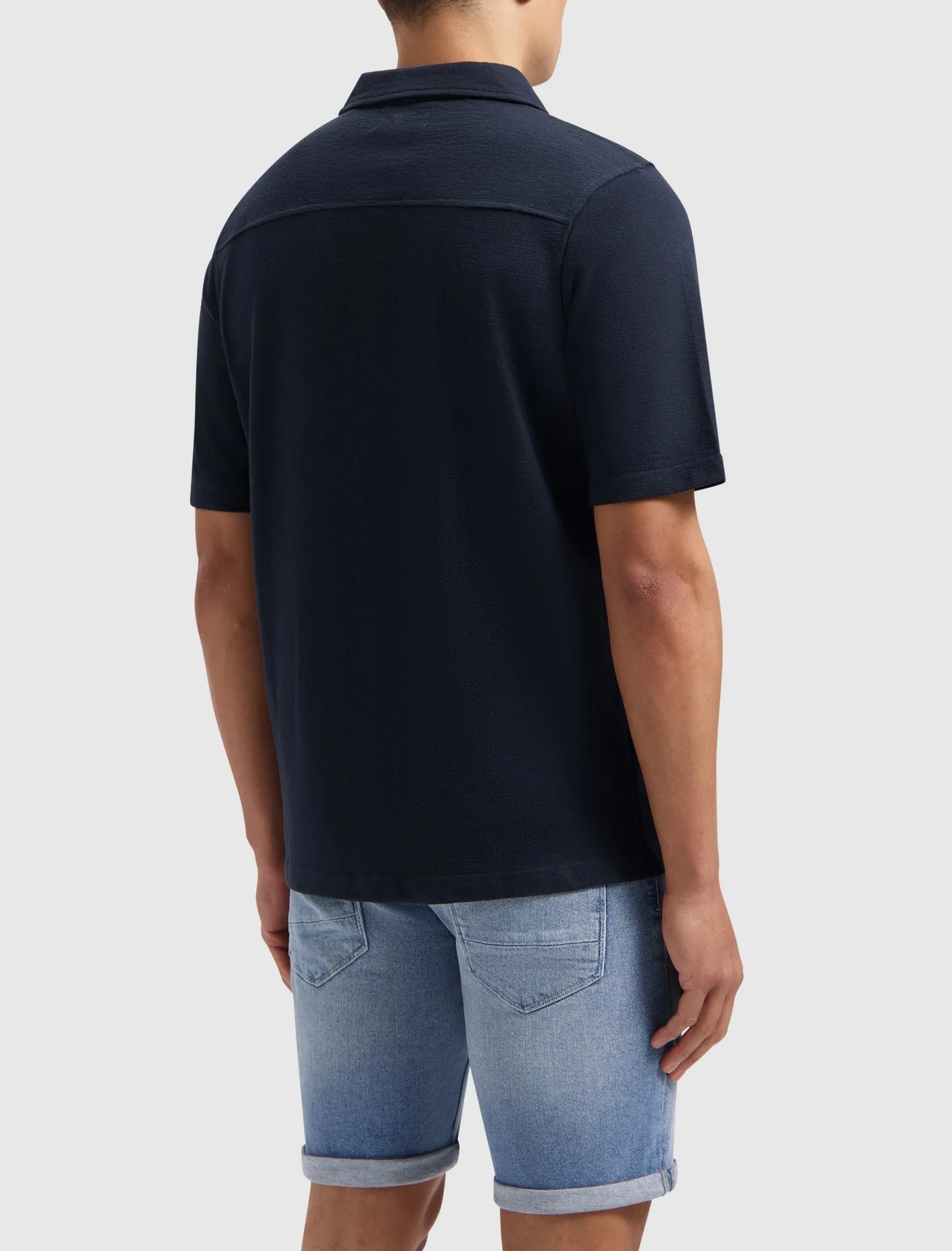 Short Sleeve Jersey Shirt | Navy
