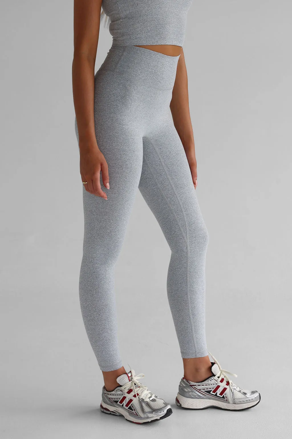 Signature Full Length Leggings - Marl grey
