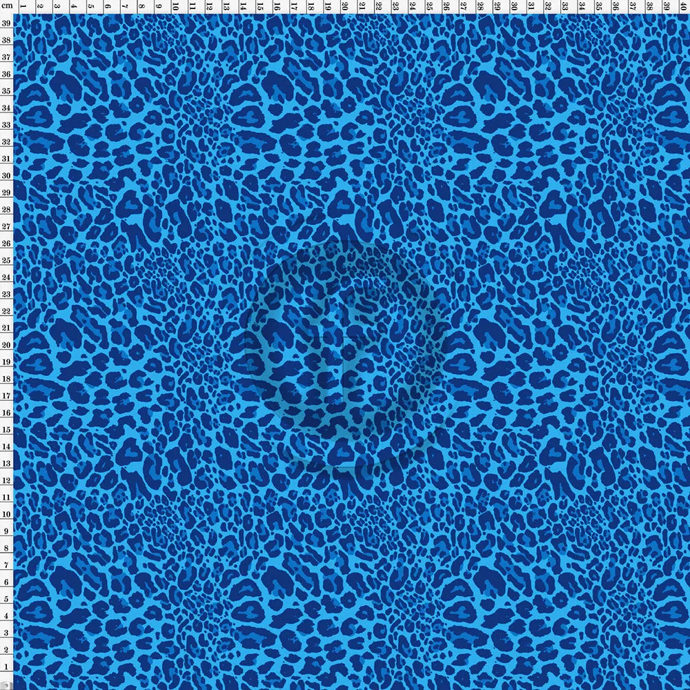 Spandex Cheetah Dark Blue