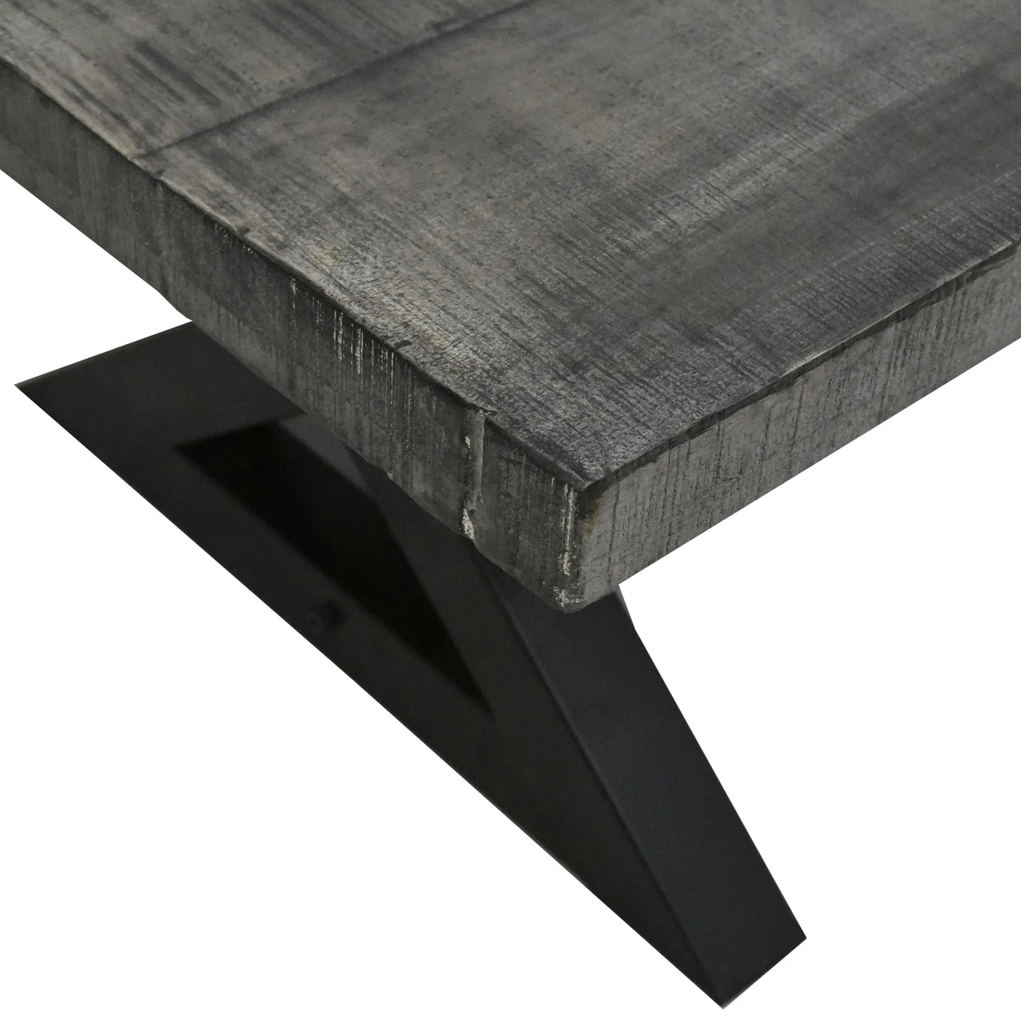 Square Dining Table Zax Grey Wood