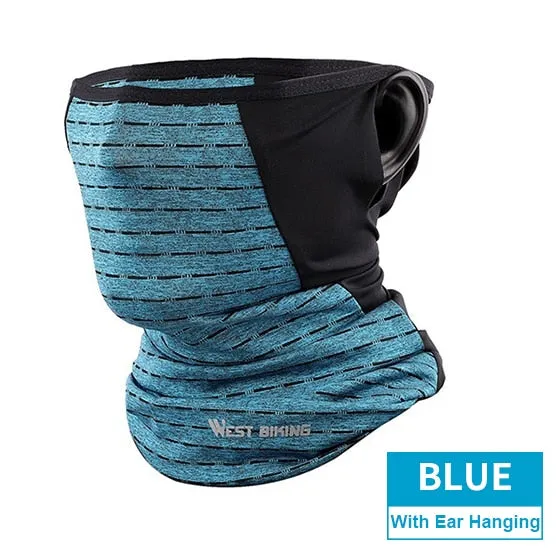 Summer Bicycle Face Mask Ice Fabric Anti-sweat Breathable Sport Cycling Running Scarf Headwear Men Women Bike Mask