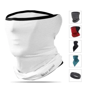 Summer Bicycle Face Mask Ice Fabric Anti-sweat Breathable Sport Cycling Running Scarf Headwear Men Women Bike Mask