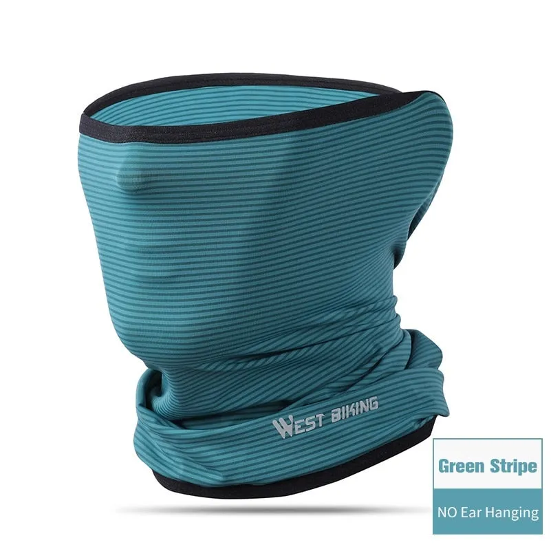 Summer Bicycle Face Mask Ice Fabric Anti-sweat Breathable Sport Cycling Running Scarf Headwear Men Women Bike Mask