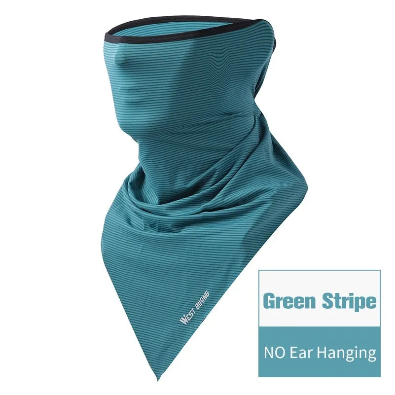 Summer Bicycle Face Mask Ice Fabric Anti-sweat Breathable Sport Cycling Running Scarf Headwear Men Women Bike Mask