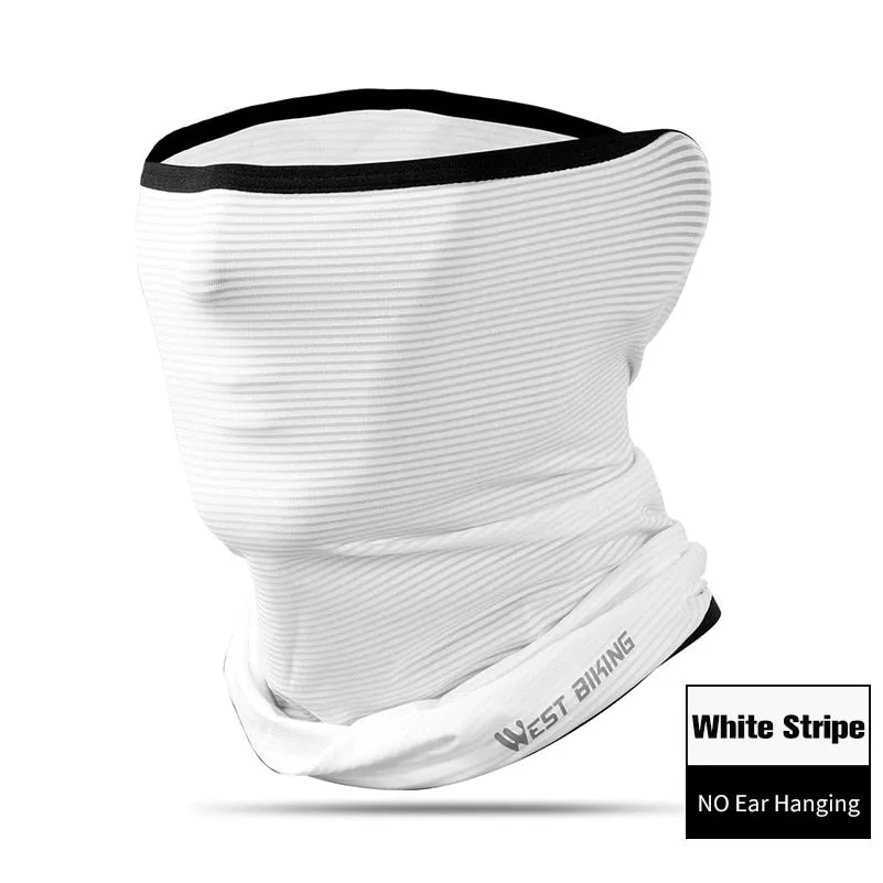 Summer Bicycle Face Mask Ice Fabric Anti-sweat Breathable Sport Cycling Running Scarf Headwear Men Women Bike Mask