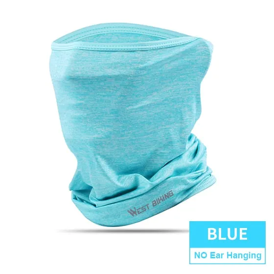 Summer Bicycle Face Mask Ice Fabric Anti-sweat Breathable Sport Cycling Running Scarf Headwear Men Women Bike Mask
