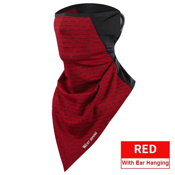 Summer Bicycle Face Mask Ice Fabric Anti-sweat Breathable Sport Cycling Running Scarf Headwear Men Women Bike Mask