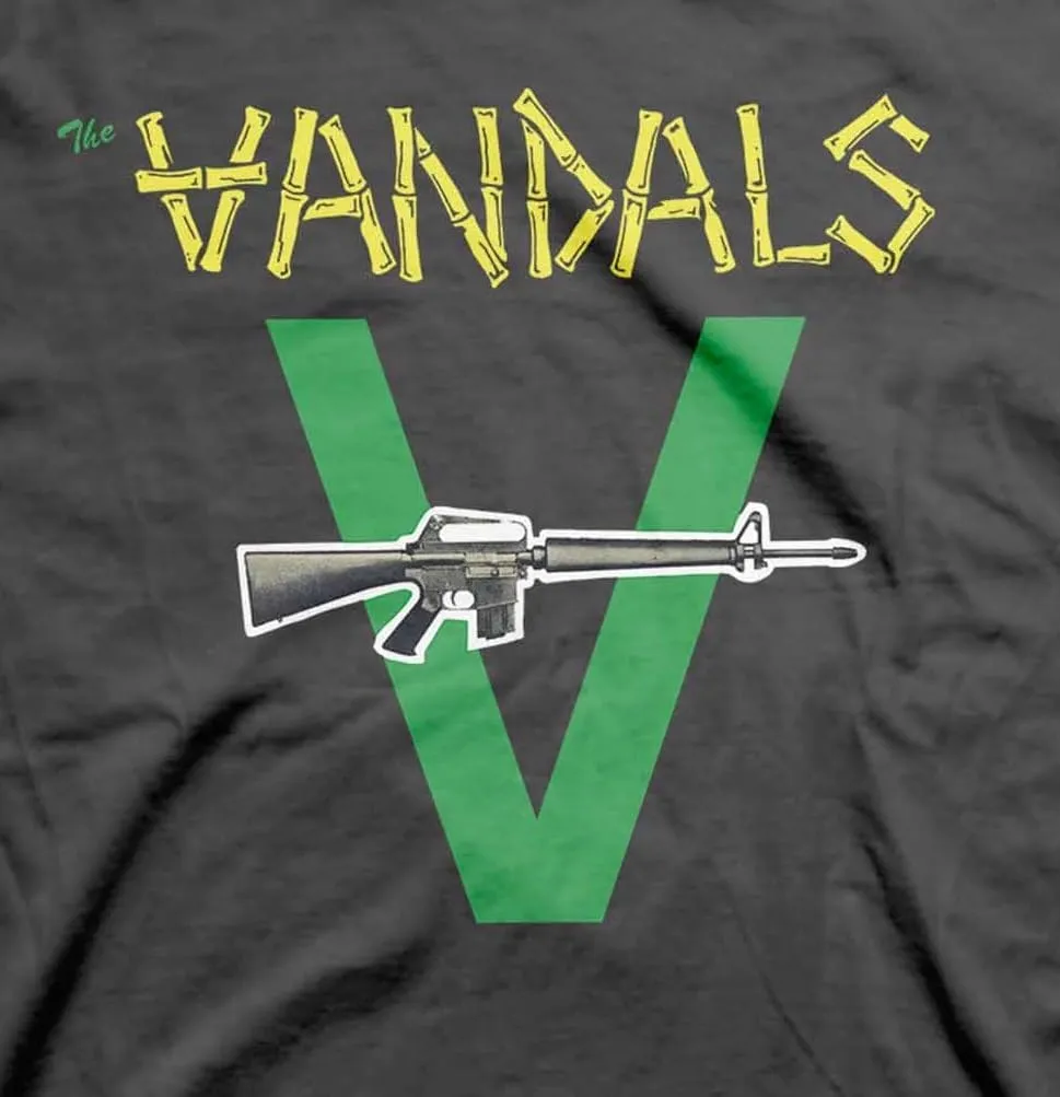 The Vandals Original Logo Mens Black Short Sleeve T Shirt 80s Punk Rock Vintage Style Graphic Tees