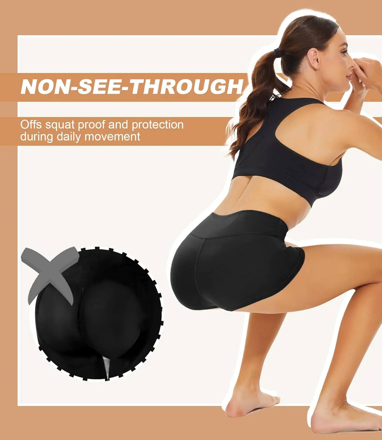 TNNZEET Biker Shorts Women - 8"/5"/3" High Waisted Tummy Control Workout Gym Spandex Booty Yoga Volleyball Shorts