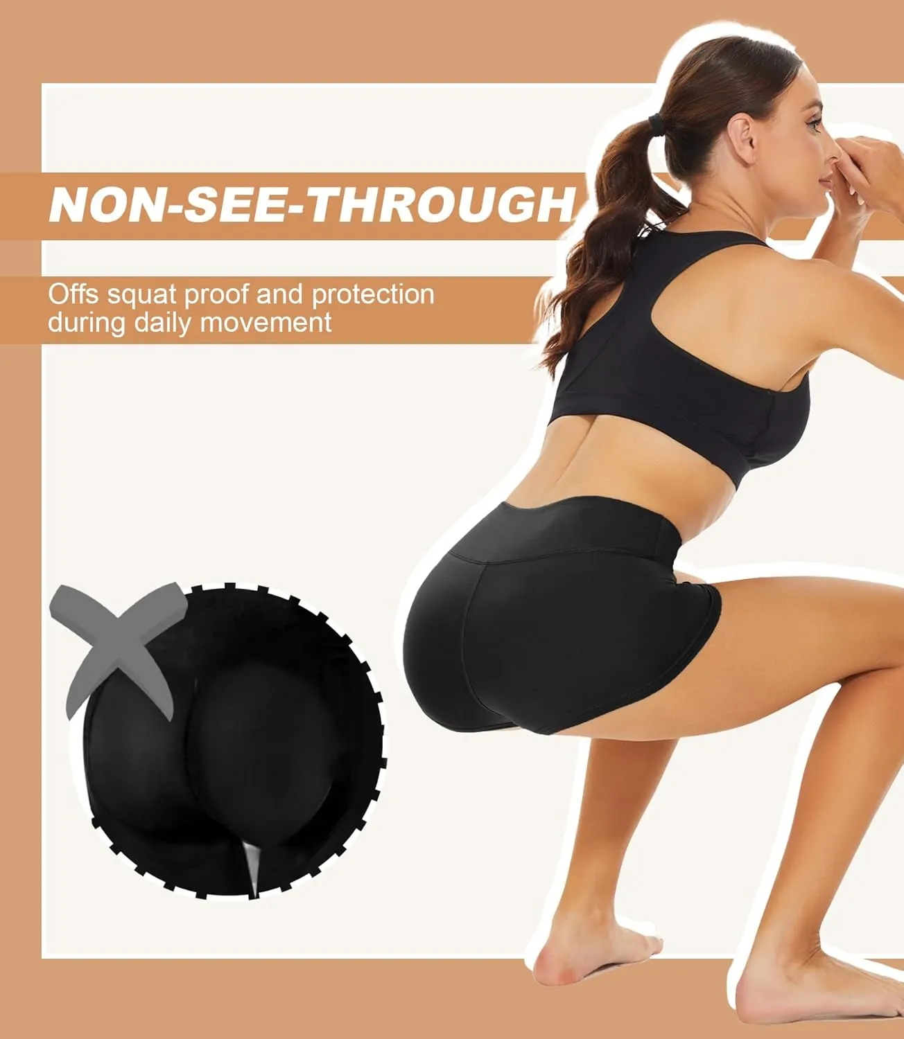 TNNZEET Biker Shorts Women - 8"/5"/3" High Waisted Tummy Control Workout Gym Spandex Booty Yoga Volleyball Shorts