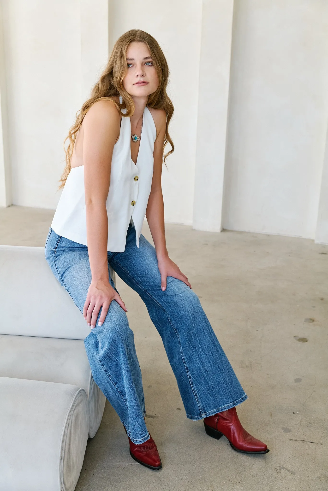 TUMMY CONTROL HIGH RISE PALAZZO JEANS