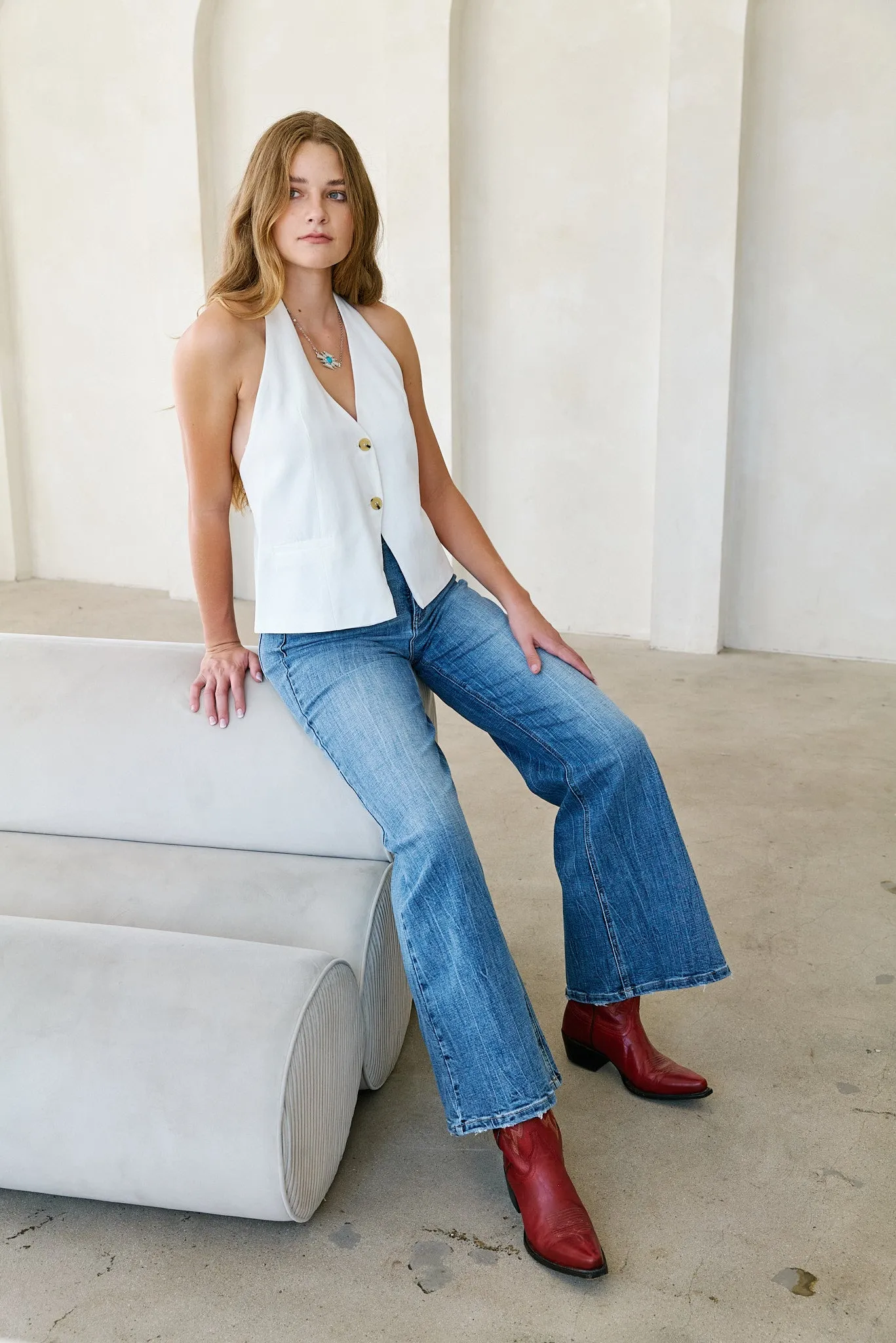 TUMMY CONTROL HIGH RISE PALAZZO JEANS