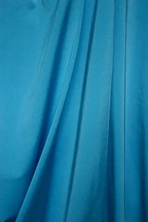 Turquoise Blue Satin Spandex Fabric Sample