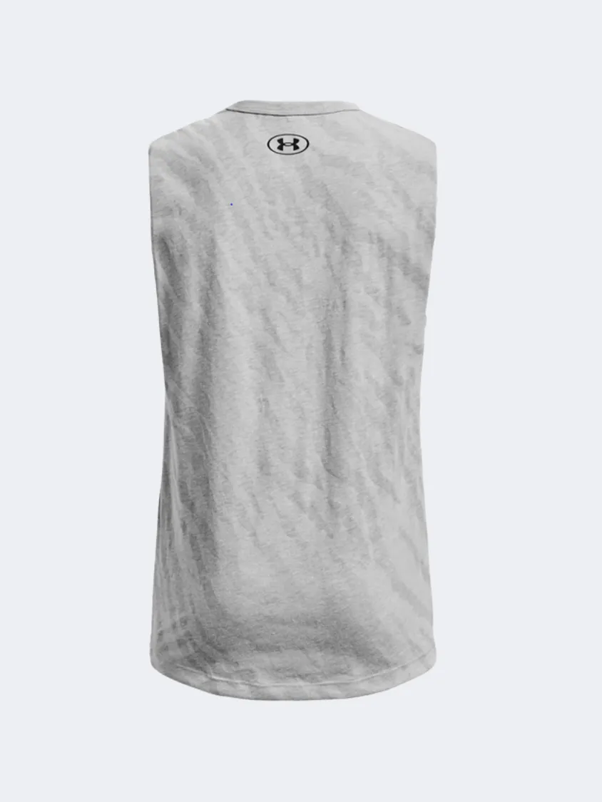 Under Armour Project Rock Show Your Bull Boys Training Tank Light Grey