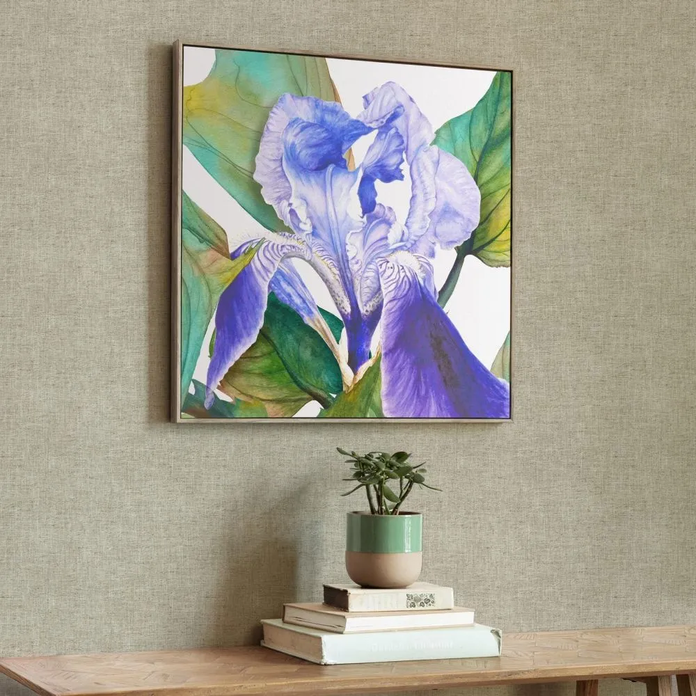 Voyage Maison 68cm Marie Burke Darwen Cornflower Linen Framed Canvas