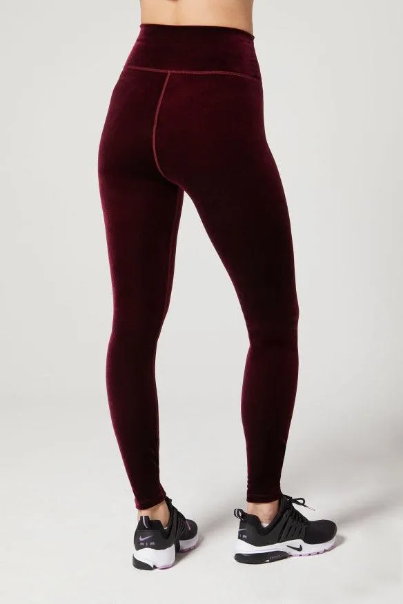 Wear it to Heart Bowie High Waist Legging - Velvet Burgundy