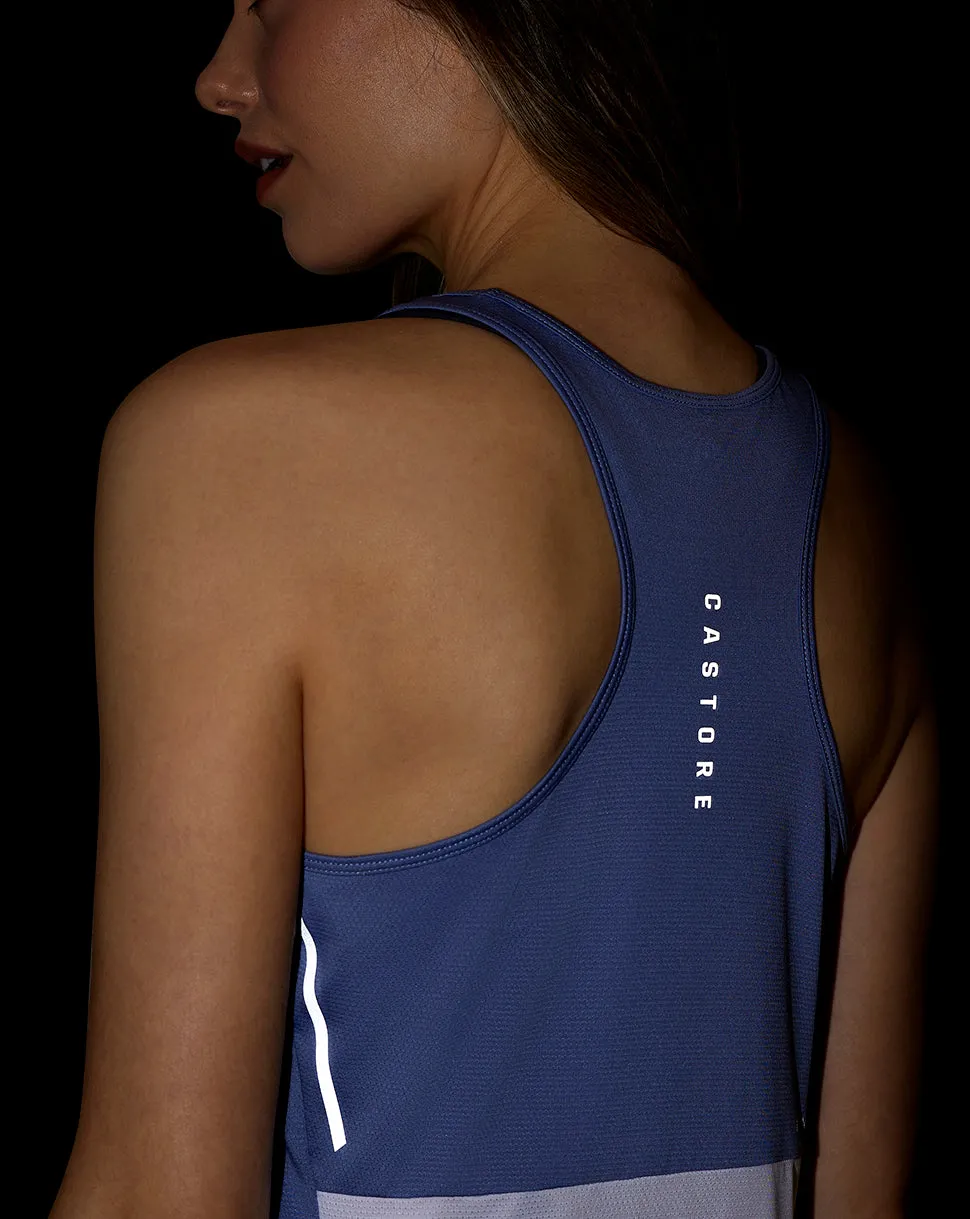 Women's Apex Lightweight Panelled Tank Top - Blue