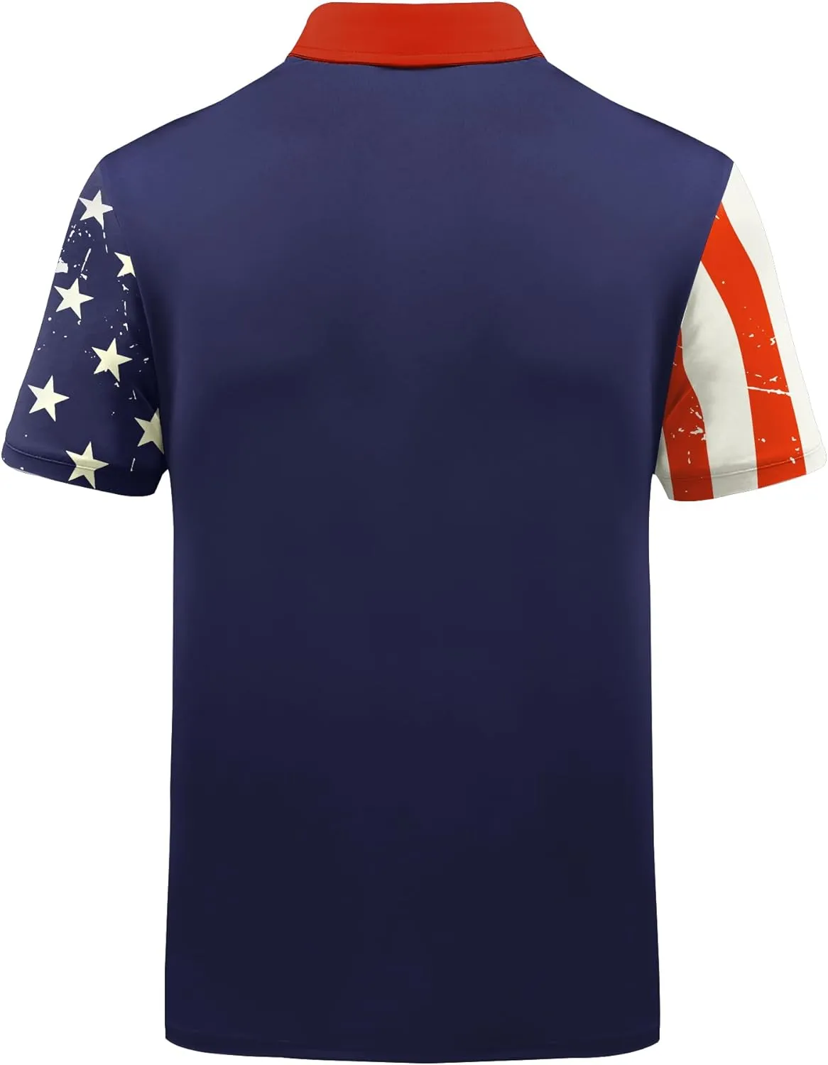 ZITY Men's Flag Golf Polo Shirts Short Sleeve Tactical Collared Shirt Men Outdoor Moisture Wicking Shirts